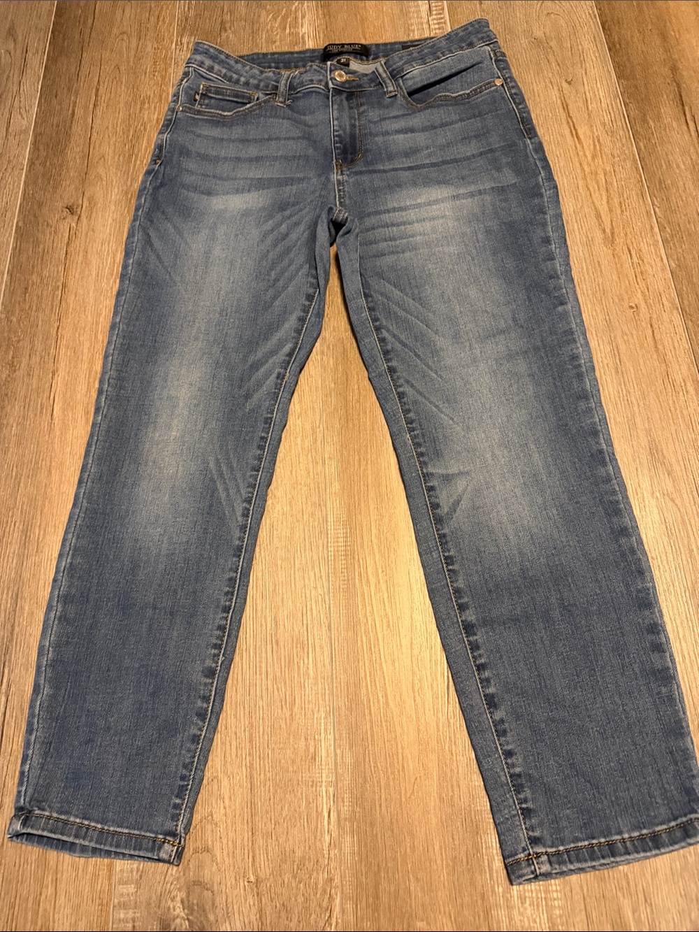 Judy Blue Relaxed Fit Mid-Blue Jeans
